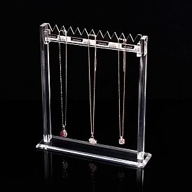 Rectangle Acrylic Jewelry Storage Holder, with Iron Screws, Detachable Organizer Rack for Necklace & Bracklet & Anklet Display