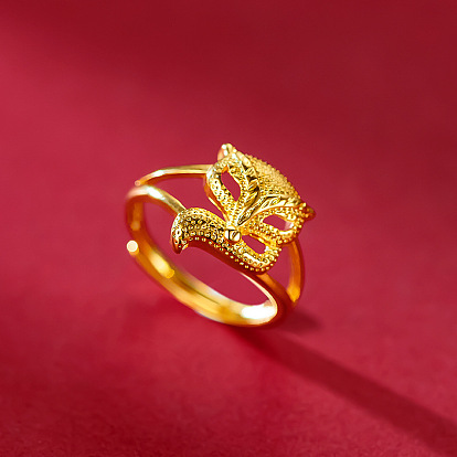 Женские перстни из латуни с изображением лисы