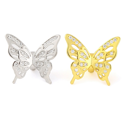 925 подвески из стерлингового серебра с прозрачным кубическим цирконием, бабочки прелести, с печатью 925