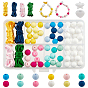 DIY Bead Braided Bracelet Making Kit, Including Food Grade Silicone Round Beads, Nylon Thread, PVC Plastic Star & Heart Cord Lock
