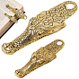 2Pcs 2 Styles Crocodile Alloy Clips, for Paper Document, School Office Supplies
