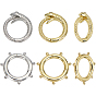 Наборы застежек своими руками, в том числе 2 шт. 2 цвета змея латунь кубический цирконий застежка-крутильщик, 2 шт. 2 цвета латунное пружинное затворное кольцо