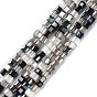 Electroplate Glass Beads Strands, Square