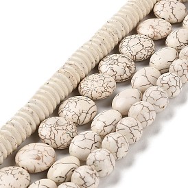 Synthetic Howlite Beads Strands, Mixed Shapes
