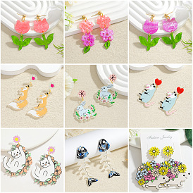 Акриловые болтаться серьги стержня