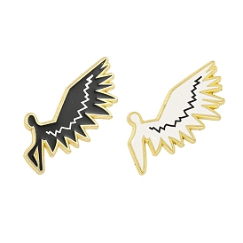 Golden Alloy Brooches, Enamel Pins for Clothes Backpack, Wing