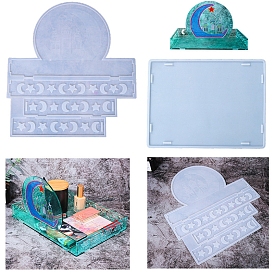 Castle Silicone Storage Molds, Resin Casting Molds, for UV Resin, Epoxy Resin Craft Making