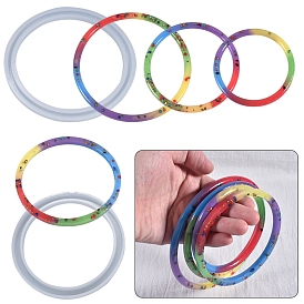 Силиконовые формы для браслетов, формы для литья смолы, для уф-смолы, изготовление изделий из эпоксидной смолы, круглые кольца