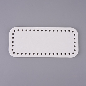 PU Leather Rectangle Long Bag Bottom, for Knitting Bag, Women Bags Handmade DIY Accessories