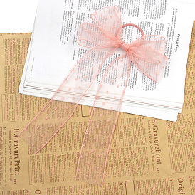 300Pcs Bowknot Lace Elastic Hair Tie for Girls Women