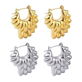 304 Stainless Steel Hoop Earrings, Jewely for Women, Wings