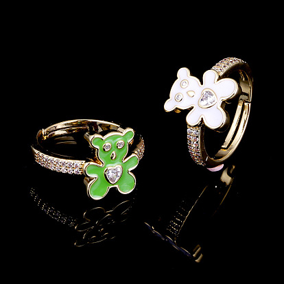 Charming Heart Bear Ring: Trendy and Unique Tail Finger Jewelry