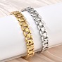 304 Stainless Steel Hinged Cuff Bangles, Square