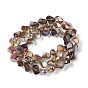 Full Rainbow Plated Electroplate Glass Beads, Polygon