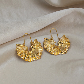 Серьги из 304 нержавеющей стали, форма вентилятор