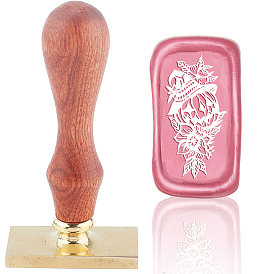 Набор сургучной печати, печать сургучом твердой латунной головки, деревянная ручка ретро латунный штамп комплект съемный, для конвертов приглашений, подарочная карта, прямоугольные