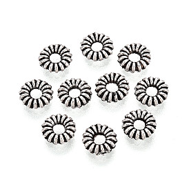 Сплавочные овальные бусины тибетского стиля , цветок