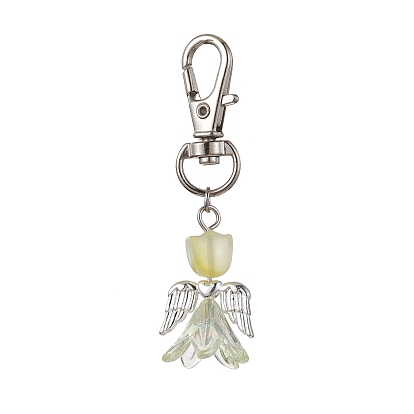 Decoraciones colgantes de cristal de ángel, con broches de la aleación de la garra giratoria de langosta