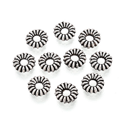 Сплавочные овальные бусины тибетского стиля , цветок