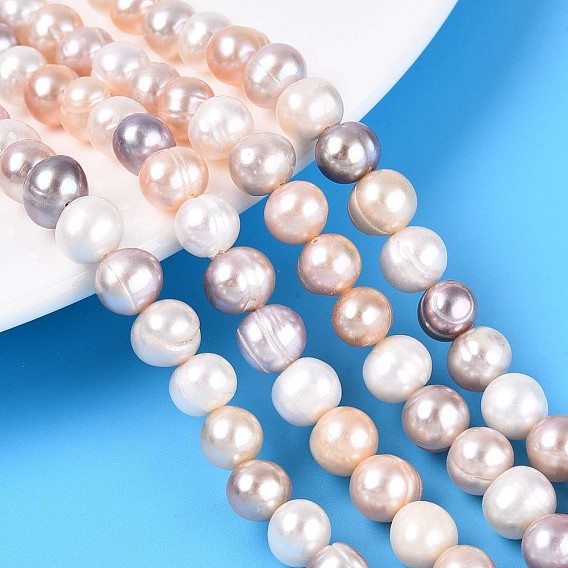 Нити из натурального культивированного пресноводного жемчуга, картофель