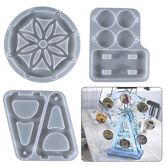 DIY Ferris Wheel Silicone Molds, Resin Casting Molds, For UV Resin, Epoxy Resin Jewelry Making