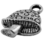 Pendentif  de style tibétain, sans plomb et sans cadmium, champignons, 15.5x11.5x4.5mm, Trou: 2mm