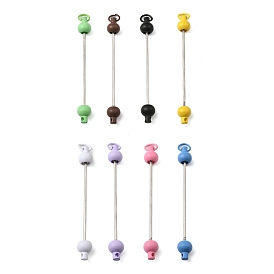 Пластиковый брелок для ключей с бусинами для изготовления украшений своими руками, из нержавеющей стали поиска