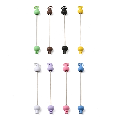 Пластиковый брелок для ключей с бусинами для изготовления украшений своими руками, из нержавеющей стали поиска