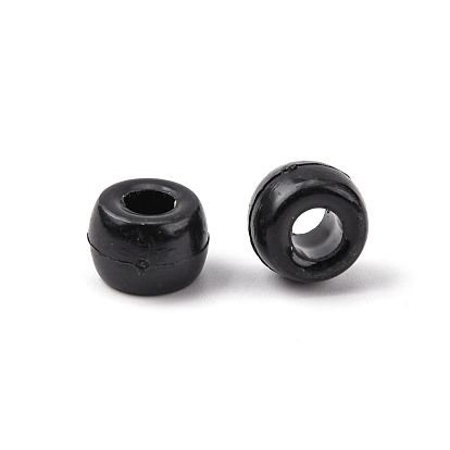 Opaque Acrylic European Beads, Barrel