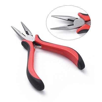 Carbon Steel Jewelry Pliers for Jewelry Making Supplies, Wire Cutter Pliers, Chain Nose Pliers, Polishing, 136mm