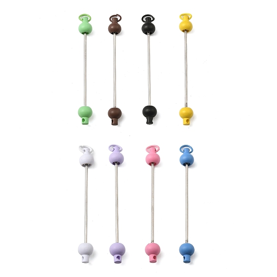 Пластиковый брелок для ключей с бусинами для изготовления украшений своими руками, из нержавеющей стали поиска