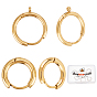 4 pares 2 estilo 304 acero inoxidable y 316 aretes tipo aro de acero inoxidable quirúrgico, con bucle