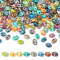 1200Pcs Picasso Glass Seed Beads, 2-Hole, Oval