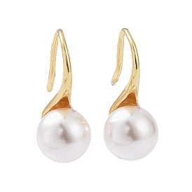 Boucles d'oreilles pendantes en perles de plastique, bijoux en laiton de placage de rack pour les femmes, sans cadmium et sans plomb