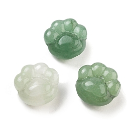 Natural Green Aventurine Beads, Paw Print