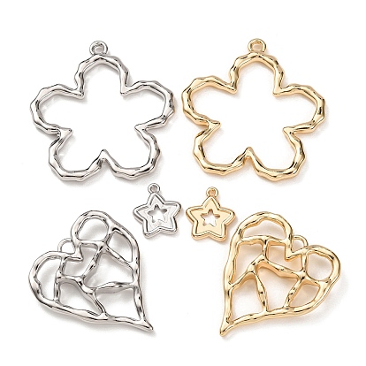 Подвески из сплава , подвески в виде сердца и цветка в форме звезды