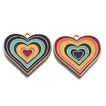 Pendentifs en émail , or et de lumière, sans cadmium et sans nickel et sans plomb, cœur