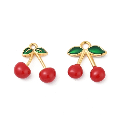 Латунь эмаль подвески, без кадмия, без никеля и без свинца, черри прелести