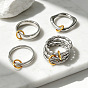 Two Tone 304 Stainless Steel Finger Rings