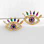 Sparkling Eye Earrings with Bold Diamond Studs for Women - Unique and Playful Jewelry