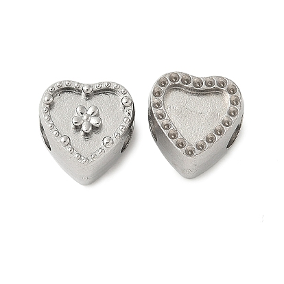 304 из нержавеющей стали европейские шарики, оправы кабошонов для эмали, большое отверстие шарик, цвет нержавеющей стали