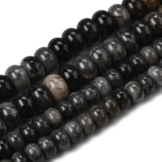 Природные бамбуковых листьев агат бисер нитей, рондель