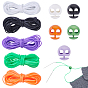 30 шт. 5 цвета пластиковые замки для шнура, 5 цветной ПВХ трубчатый синтетический резиновый шнур