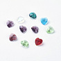 Glass Pendants, Faceted, Heart, Great For Mother's Day Bracelet Making