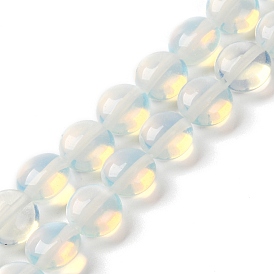 Opalite Beads Strands, Flat Round