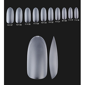 ABS Plastic Frosted Seamless False Nail Tips, Practice Manicure Nail Art Tool