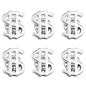 6Pcs Dollar Sign Brass Lapel Pin Backs for Backpack Clothes