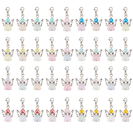 Акриловый кулон в виде сердца ангела, с 304 нержавеющей стали застежки