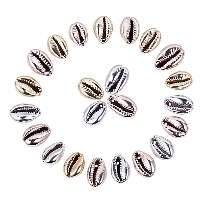 UV Plated Freshwater Shell Pendants, Cowrie Shell