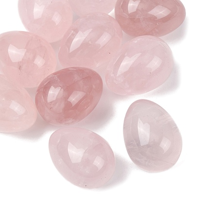 Натуральный камень для яиц из розового кварца, Целебный карманный камень для ладони, для снятия тревоги, медитации, пасхального декора.